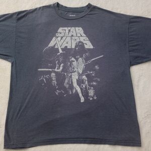 Star Wars A New Hope T-shirt Men's 3XL Short Sleeve Graphic Blue